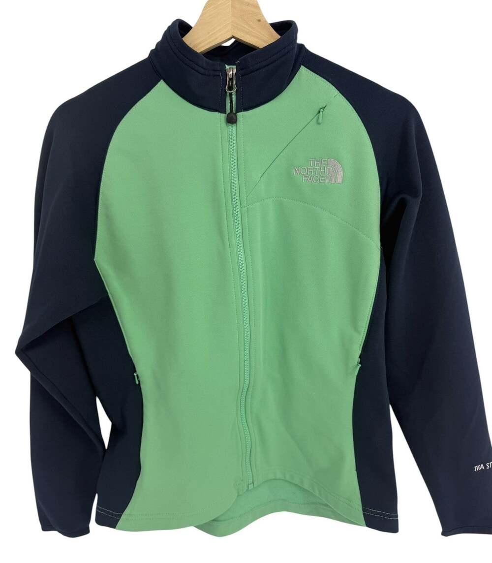 The North Face Women's Small S Flight Series TKA Stretch Navy Mint Green Jacket